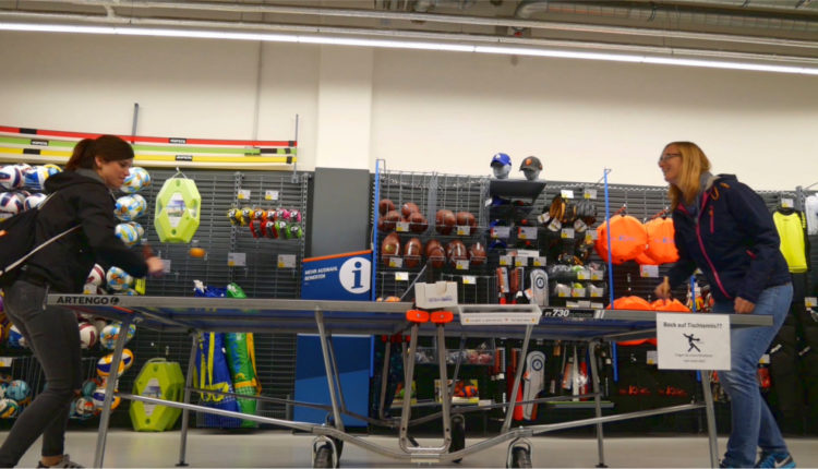 Tischtennis im Decathlon