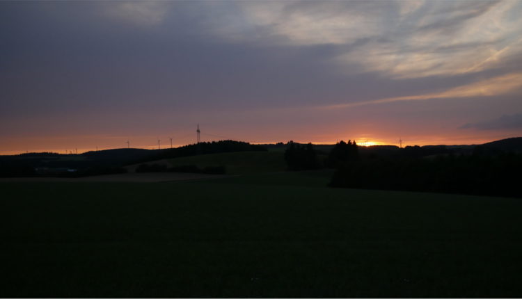 Sonnenuntergang wild campen